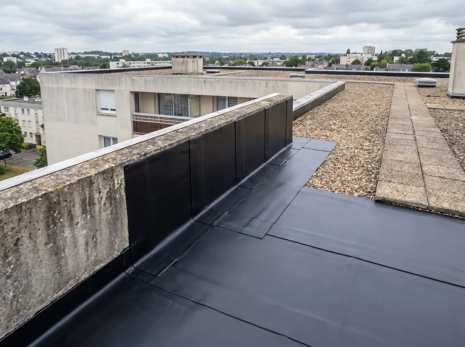 Photo du chantier : traitement infiltration, Saint-Herblain